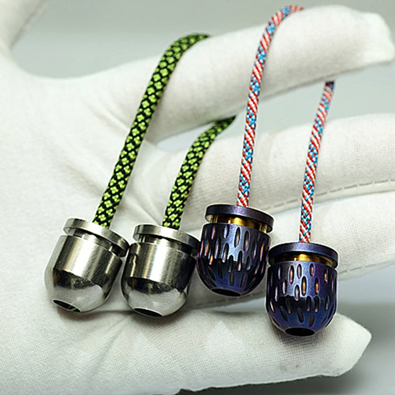 Титановый сплав двойной мяч нож бусины Паракорд зонтик веревка шнур EDC играть