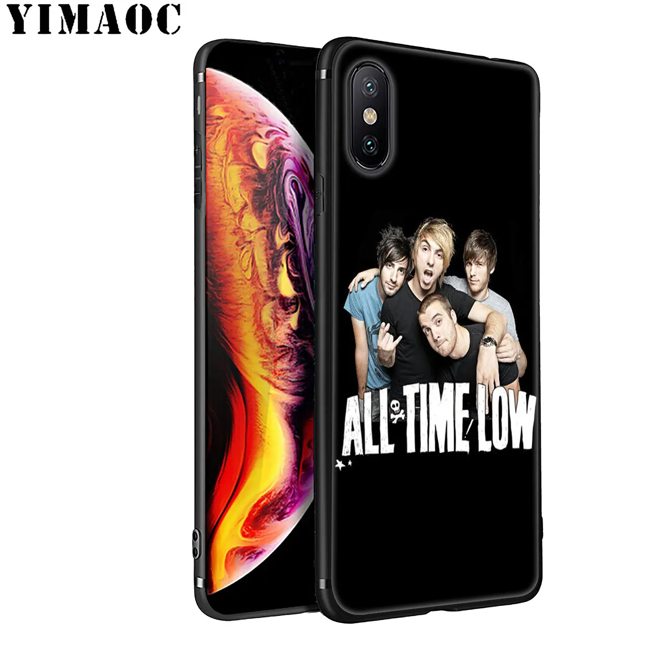 Мягкий силиконовый чехол YIMAOC для iPhone 11 Pro XS Max XR X 6 6S 7 8 Plus 5 5S SE 10 черный из ТПУ с