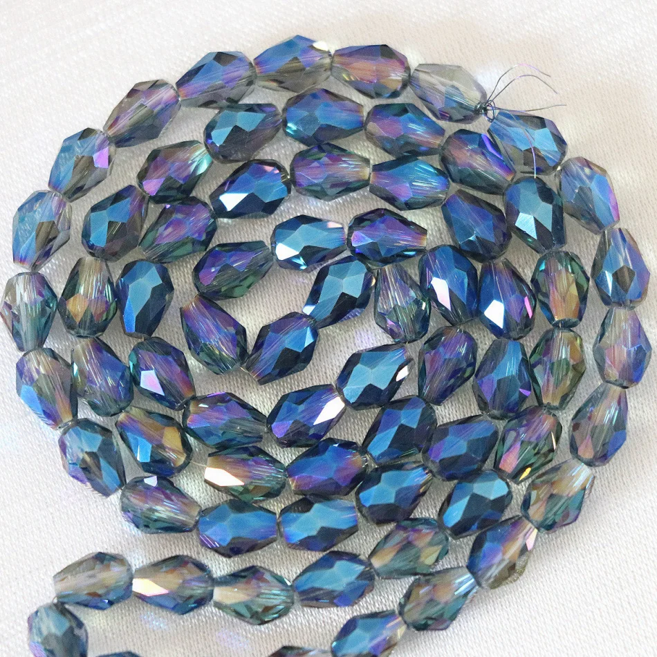Charms 10x15mm Teardrop Faceted Crystal Glass Rhinestones Newly Diy Loose Beads 30pcs Wholesale Price Findings Accessories B1177 | Украшения