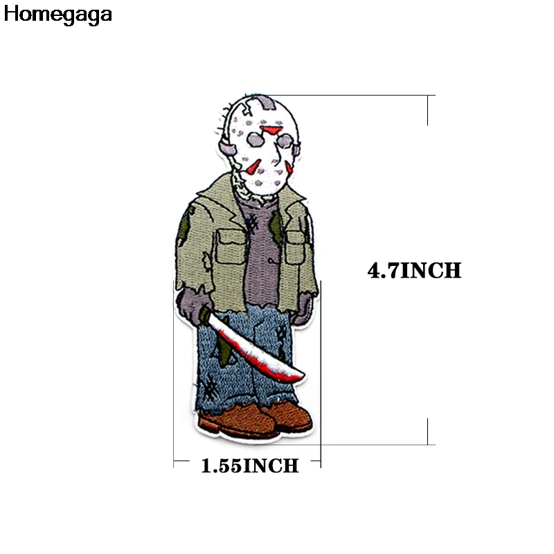 Homegaga Friday 13th аппликационные заплатки Сделай Сам Утюг на para обуви джинсы мешок рубашка одежда наклейки вышитые значки D2091