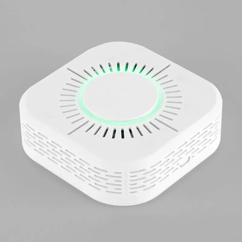 Белый умный беспроводной Wi-Fi дымовой детектор пожарной сигнализации датчик температуры для домашней безопасности гаджеты дистанционного управления