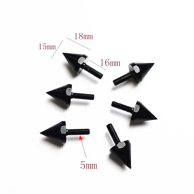 6 x Universal Black WindScreen Windshield Bolts Screws For Honda Kawasaki Suzuki Yamaha Motorcycle Dirt Bike | Автомобили и
