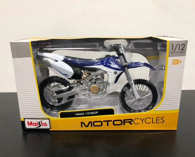 MAISTO 1/12 масштаб игрушки, модели мотоциклов Япония YAMAHA YZ450F Мотокросс литья под давлением металлический мотоцикл модель ручной работы игрушка для подарка/коллекции