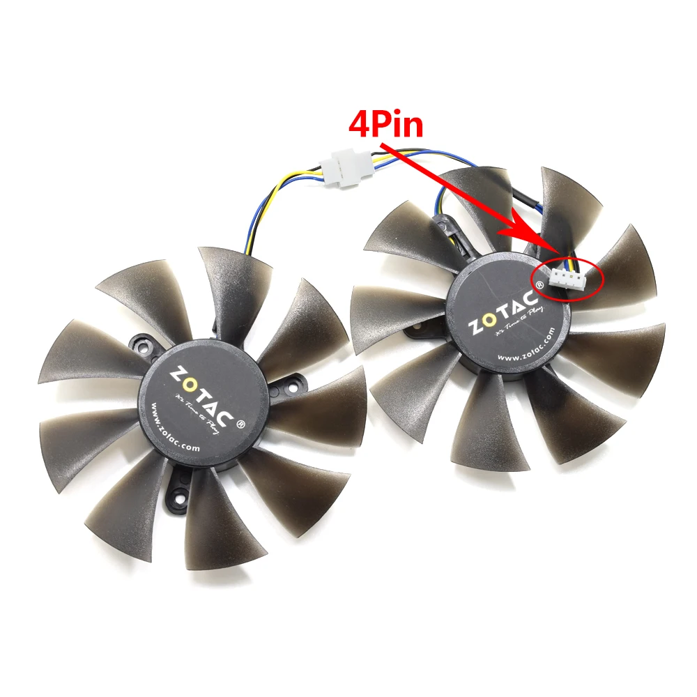Вентилятор охлаждения для видеокарты ZOTAC GTX1060 6 ГБ GTX 1070 Mini 1060 GFY09010E12SPA GA91S2H 85 мм 4