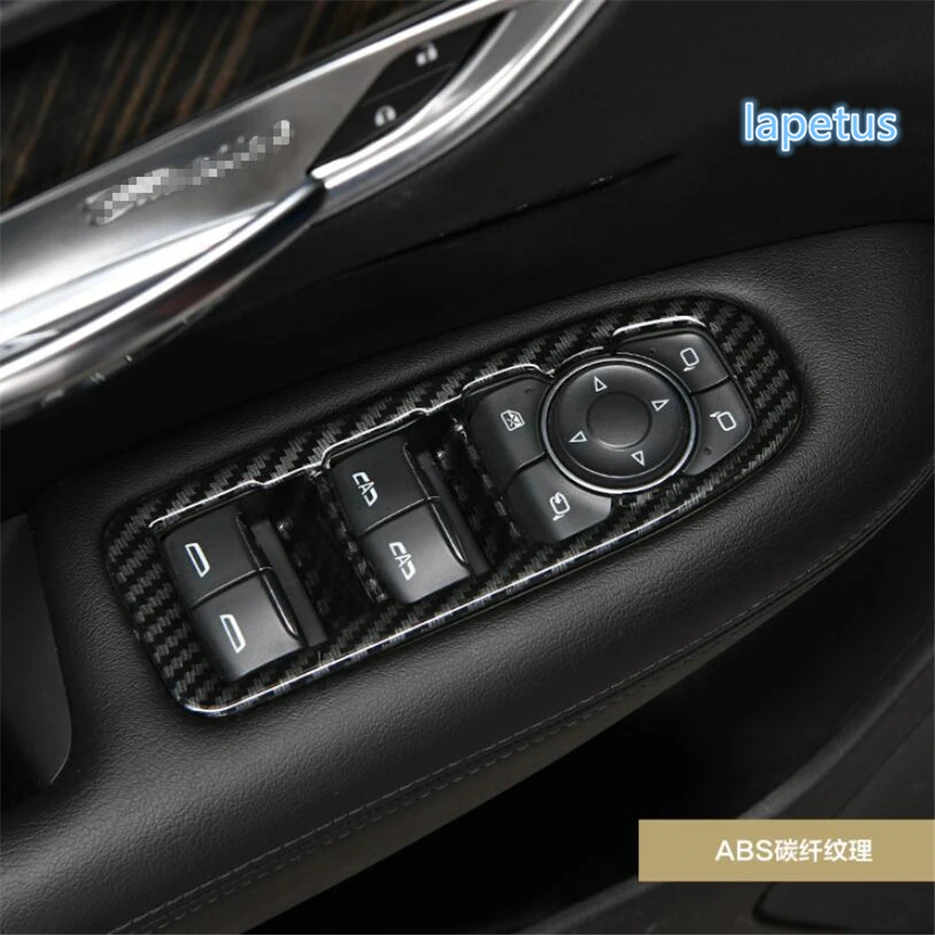 

Lapetus Inner Door Armrest Window Switch Control Decoration Frame Cover Trim Carbon Fiber ABS Fit For Cadillac XT5 2016 - 2020