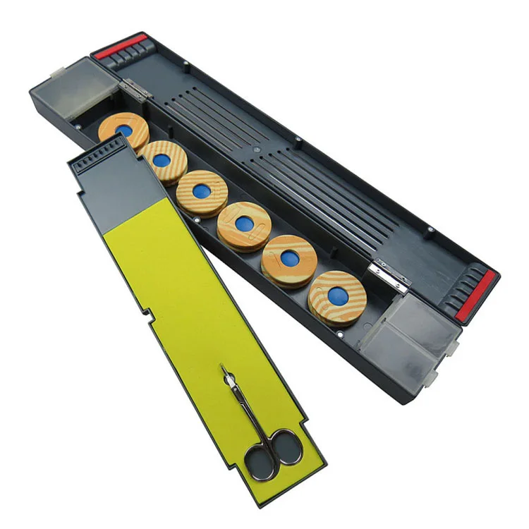 

Многофункциональный Поплавковый ящик 44,5*7,3*4,4 см, коробка из АБС-пластика для рыболовных снастей, Основная Шпуля, коробка для крючков, двухсл...