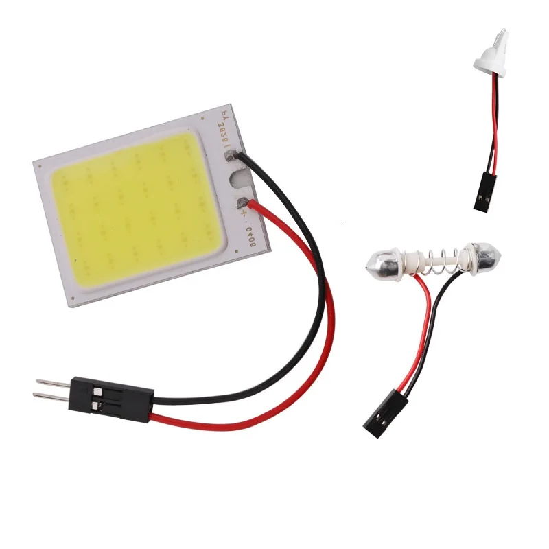 Автомобильная лампа для чтения T10 festoon 24 SMD Cob 1 комплект панель автомобиля лампы с
