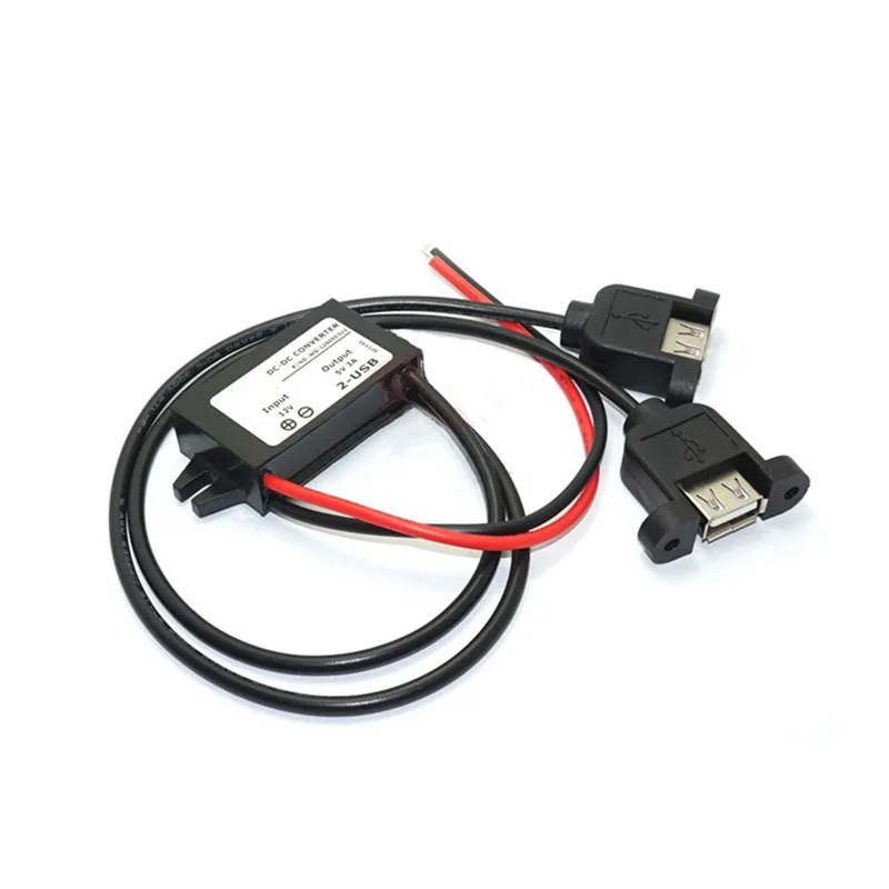 DC-DC 12V to 5V Step-down power supply Power module converter USB with Ear protection cap Stable voltage Waterproof | Электроника