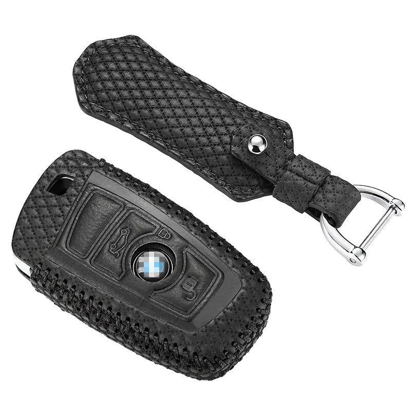 Кожаный чехол для ключей bmw 1 2 3 4X3X4 2012 2014 2016 2018 кнопки автомобильный держатель