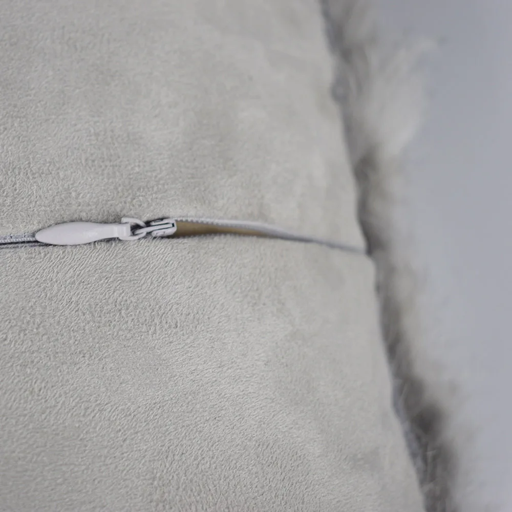 Чехол для подушки из натурального меха MS.Softex вязаный вручную чехол кроличьего