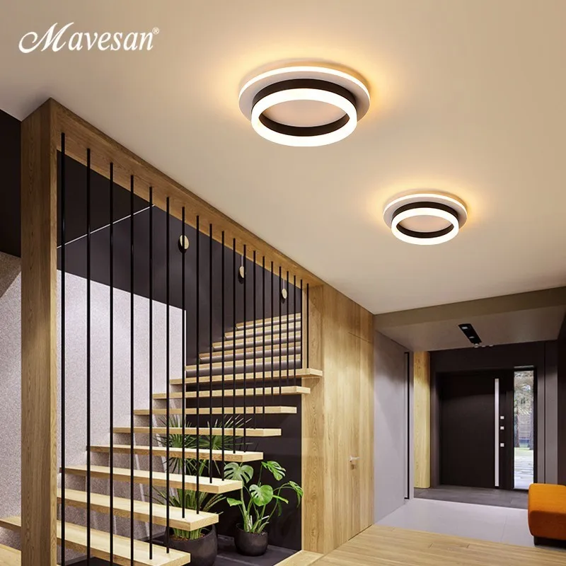 Luz LED de araña para pasillo, lámpara de techo acrílica montada en superficie de pasillo, luz de fondo moderna de 20W, Lustres, Lampadario AC85-260V