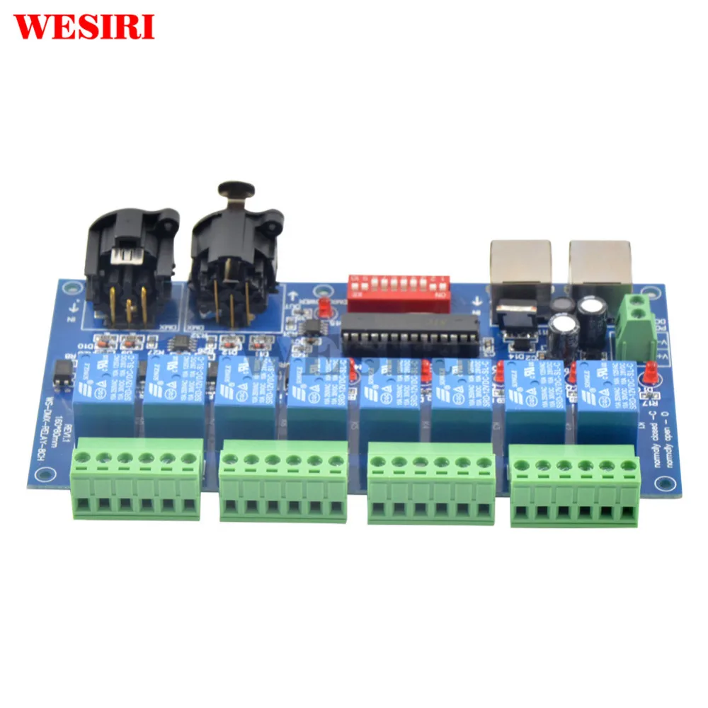 8CH DMX 512 светодиодный контроллер DMX512 диммер 8 каналов переключатель релейный выход