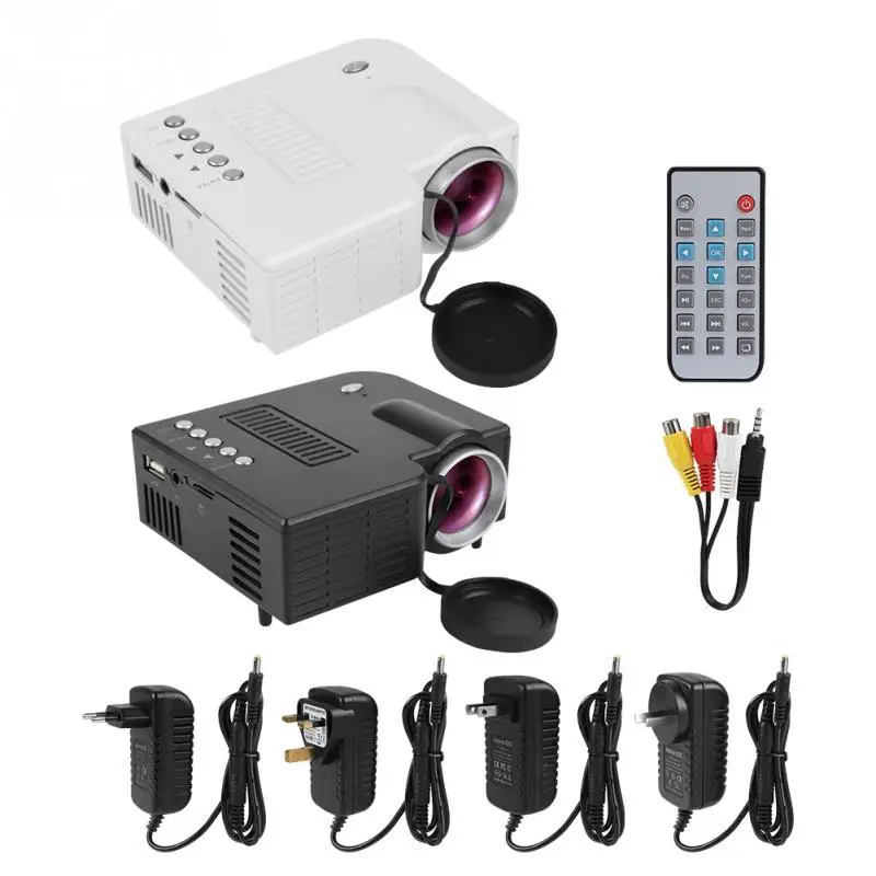Портативный домашний кинотеатр проводной светодиодный мини-проектор HD 1080P VGA USB HDMI 110-240V US/UK/EU/AU Plug
