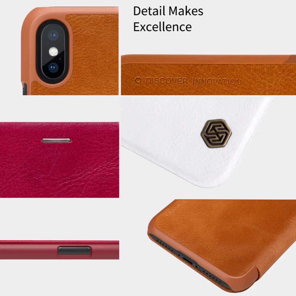 Nillkin Soft PU Leather Phone cases for iPhone X XS Case Flip Cover Luxury Coque Comfortable Wallet Fundas For Successful People | Мобильные