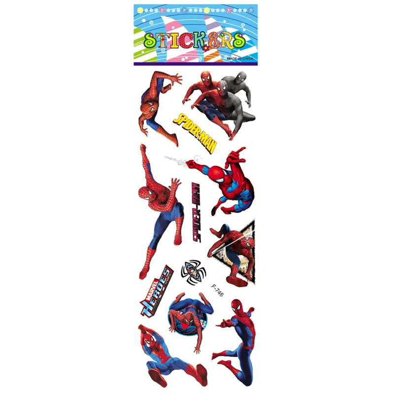 Детские игрушки 3D фильм DC Супермен Marvel Человек-паук наклейка s Пуффи пузырь наклейка игрушка для мальчиков и девочек награда за телефон багаж ноутбук - Цвет: Шампанское