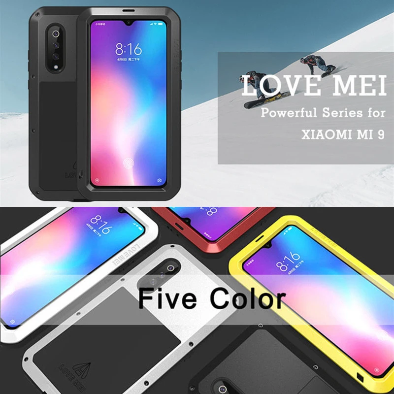 LOVEMEI мощный металлический водонепроницаемый чехол для Xiaomi mi 9 алюминиевый Броня