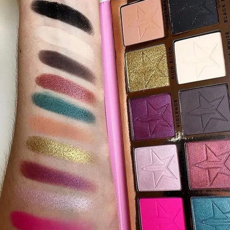 10 цветов Красота Тени для век Палетка макияжа блестящая матовая Косметика палета