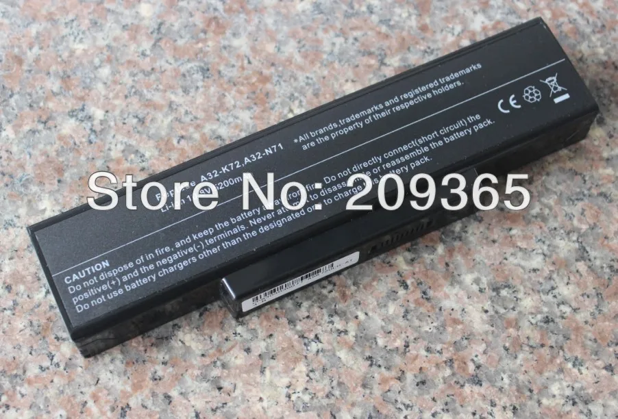 

Laptop battery For Asus A32-K72 A32-N71 K72K N73SD X77JV N71YI A72JR K73SV N71JA K72F K72K N71J K73S K73J K72S K72P K72Y