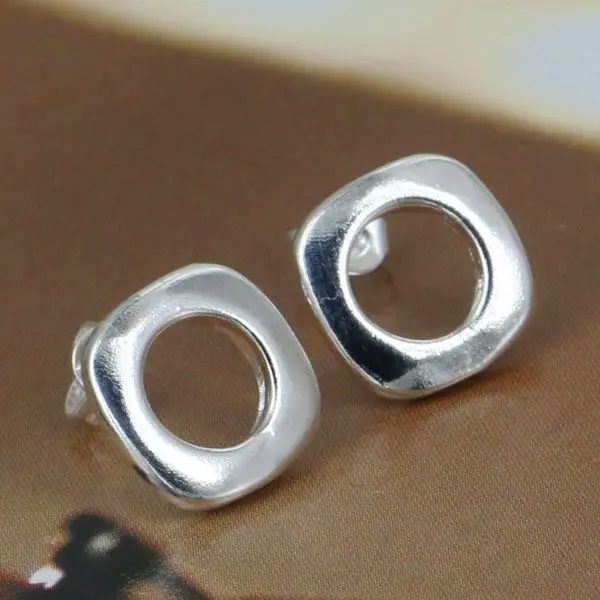 S-E016 Бесплатная доставка оптовая продажа четыре посеребренные серьги