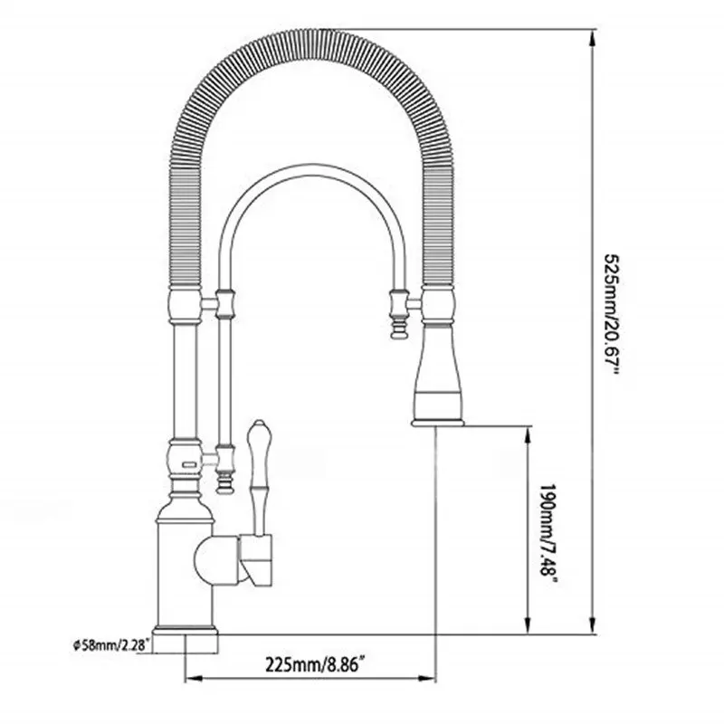 

Kitchen Faucet Gold Brass Pull Down Kitchen Faucet Sink Mixer Tap Hot Cold Pull Out Spring Spout Unique Design Kitchen Faucet