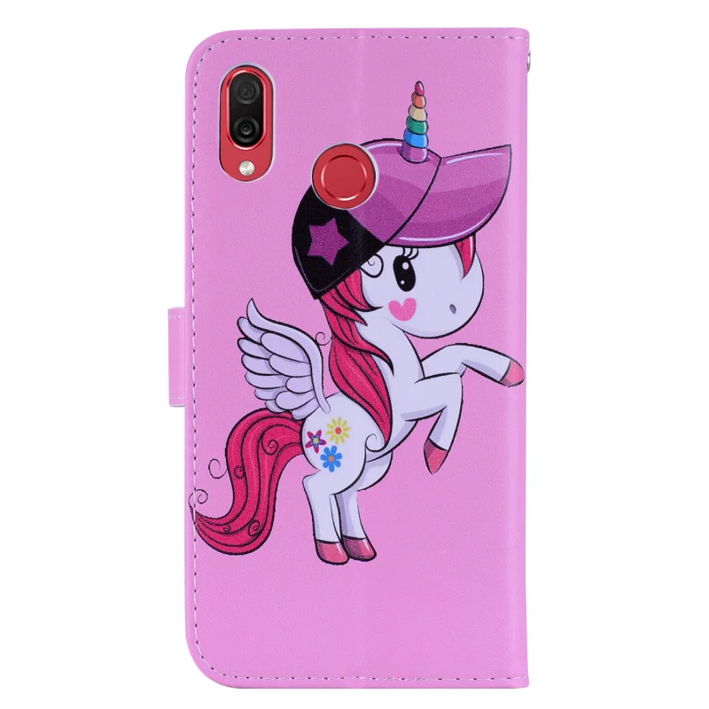 For Huawei Honor Play Case 6.3'' Unicorn Flip Wallet Leather Mirror Phone for Cover Fundas Accessories | Мобильные телефоны