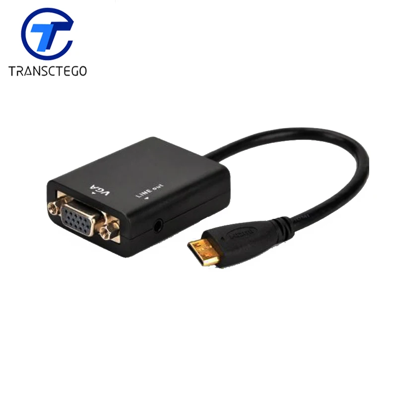 HD hdmi to vga Conversion audio transfer cable HDMI VGA adapter optical display port dvi mixer for tv box | Электроника