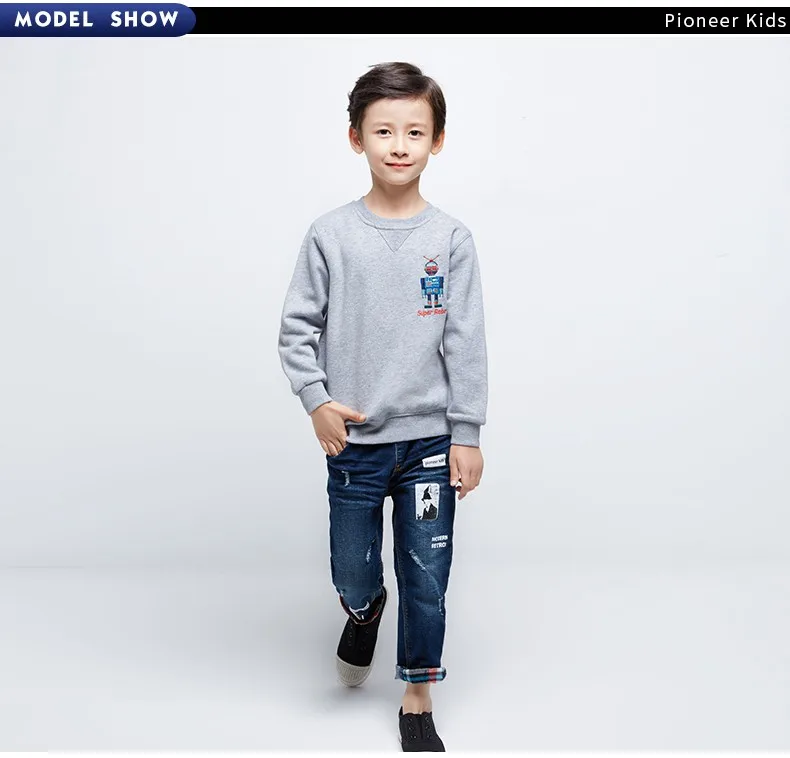 Pioneer kids/детская одежда; Одежда для мальчиков; толстовка; модная Осенняя толстовка для мальчиков; детский хлопковый спортивный костюм