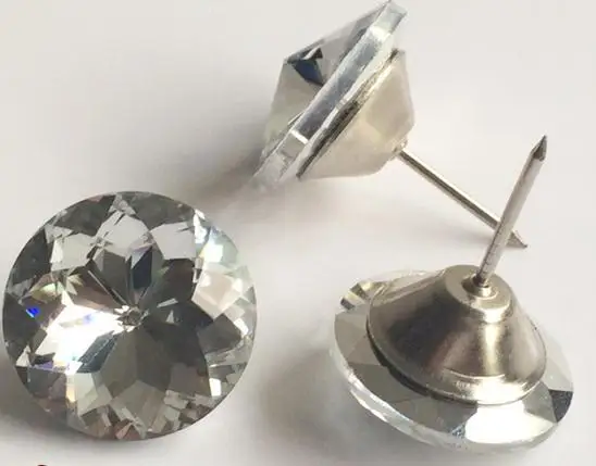 

5size bauhinia nail buckle Crystal Sofa Soft Button Rhinestones Buttons Bar Wedding Background Decorative Crystal Buckle Package