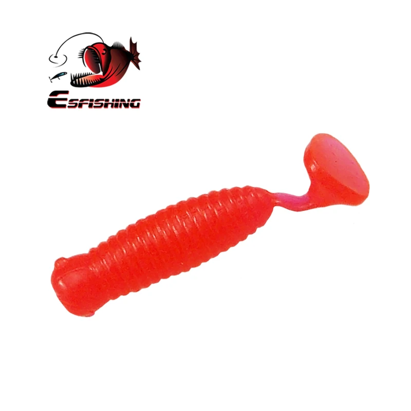 Esfishing Высококачественная приманка акция рыболовные приманки Мягкая I Grub 10 шт. 45 мм