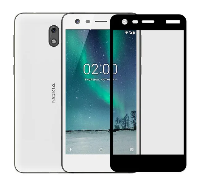 Закаленное стекло с полным покрытием для Nokia 2 защитная пленка | Мобильные