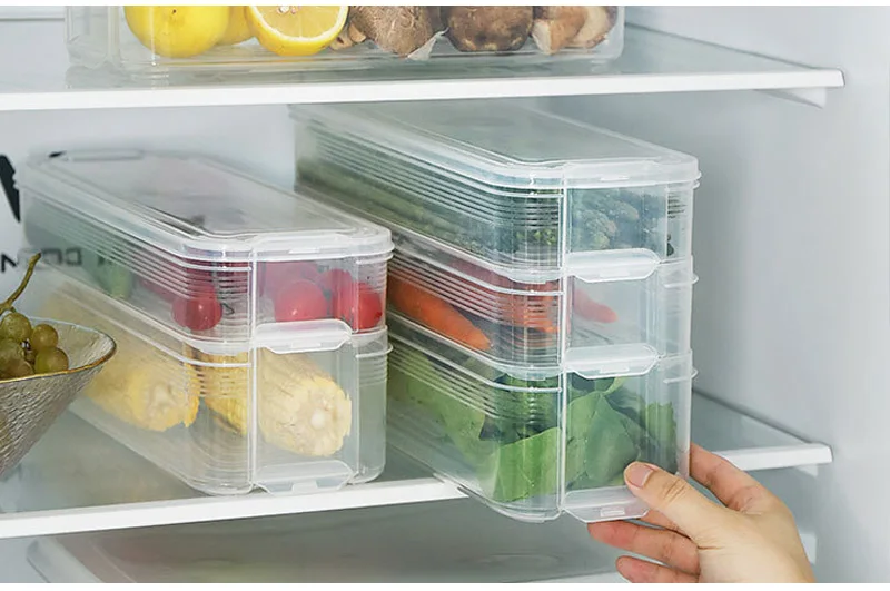 Kitchen Multilayer Receiving Box Refrigerator Egg Preservation Box Food and Groceries Fruit Storage Box