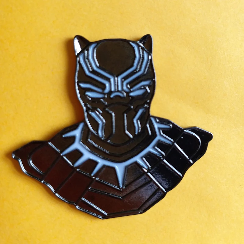 Заколки и броши в виде черной Пантеры героев мультфильма мстители | Украшения