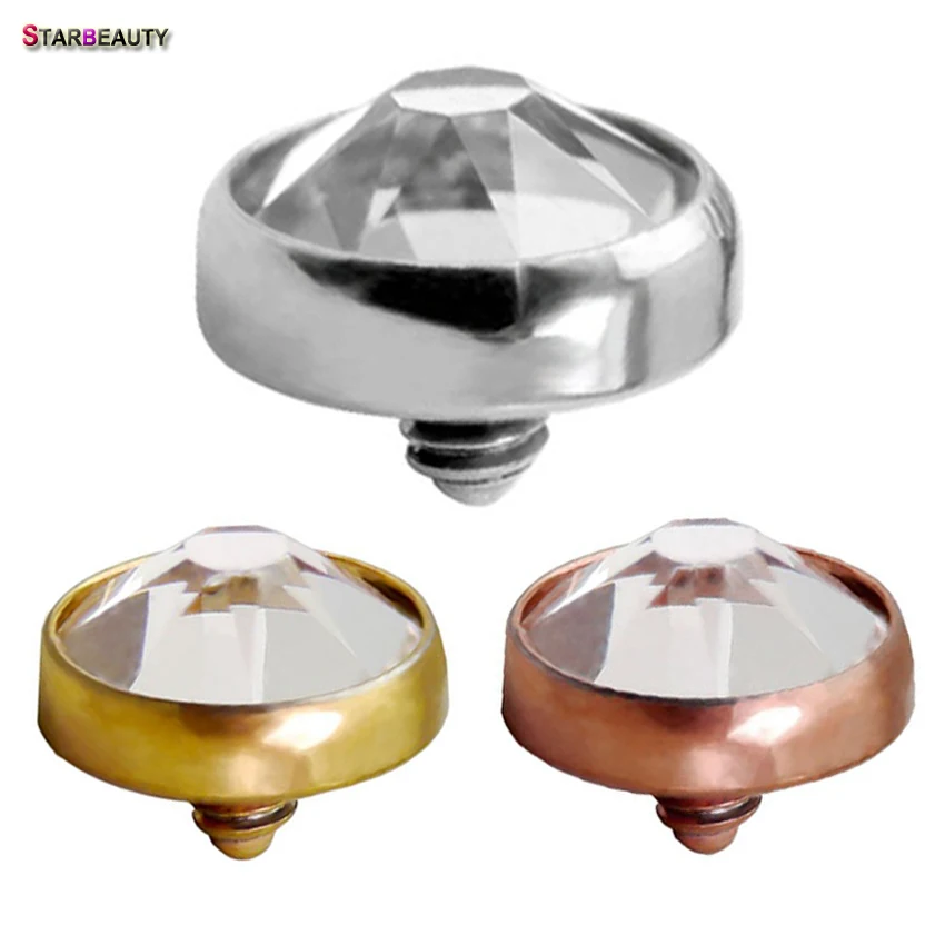 Starbeauty 1 шт./лот 23 г микро розовое золото кожный пирсинг носа пупка Ombligo Hiden кожа