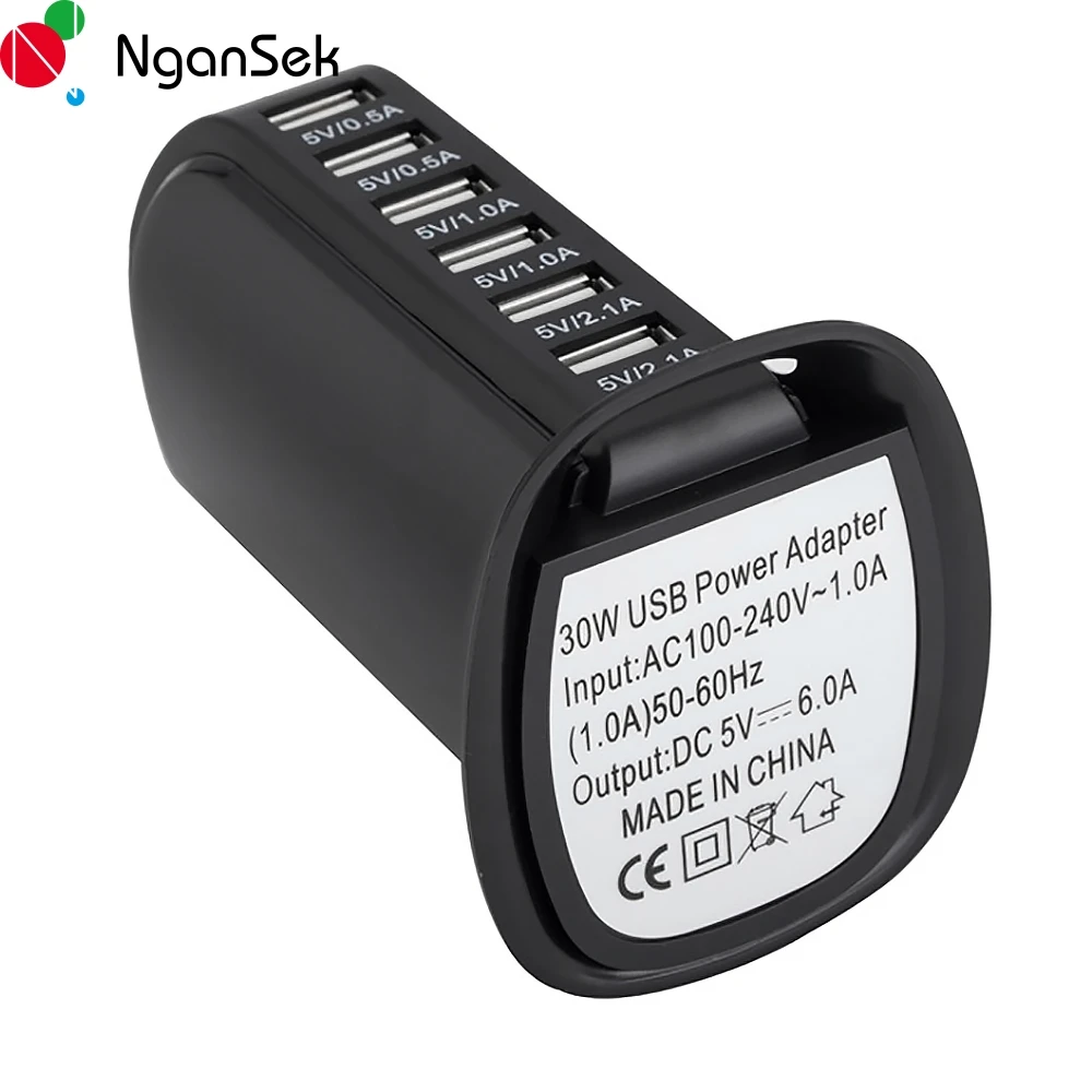 Ngansek 6 Порты USB Зарядное устройство для Huawei Xiaomi Мобильный телефон Apple адаптер ЕС