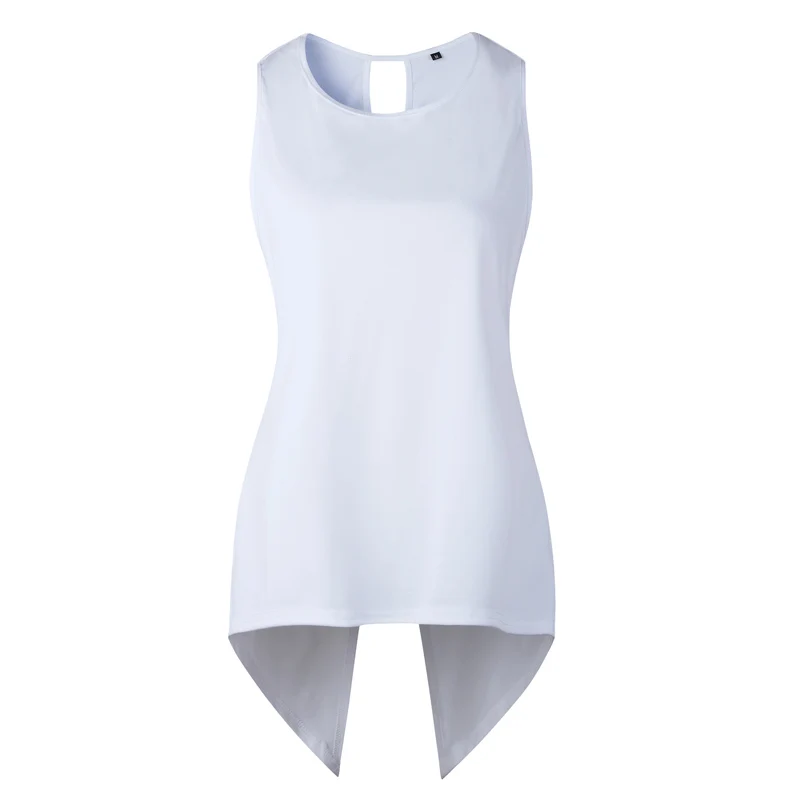 Womens Tops And Blouses Sleeveless Ladies Top Female Cross Irregular O-Neck Woman Blouse Shirt Vogue For Women Nice Tank | Женская