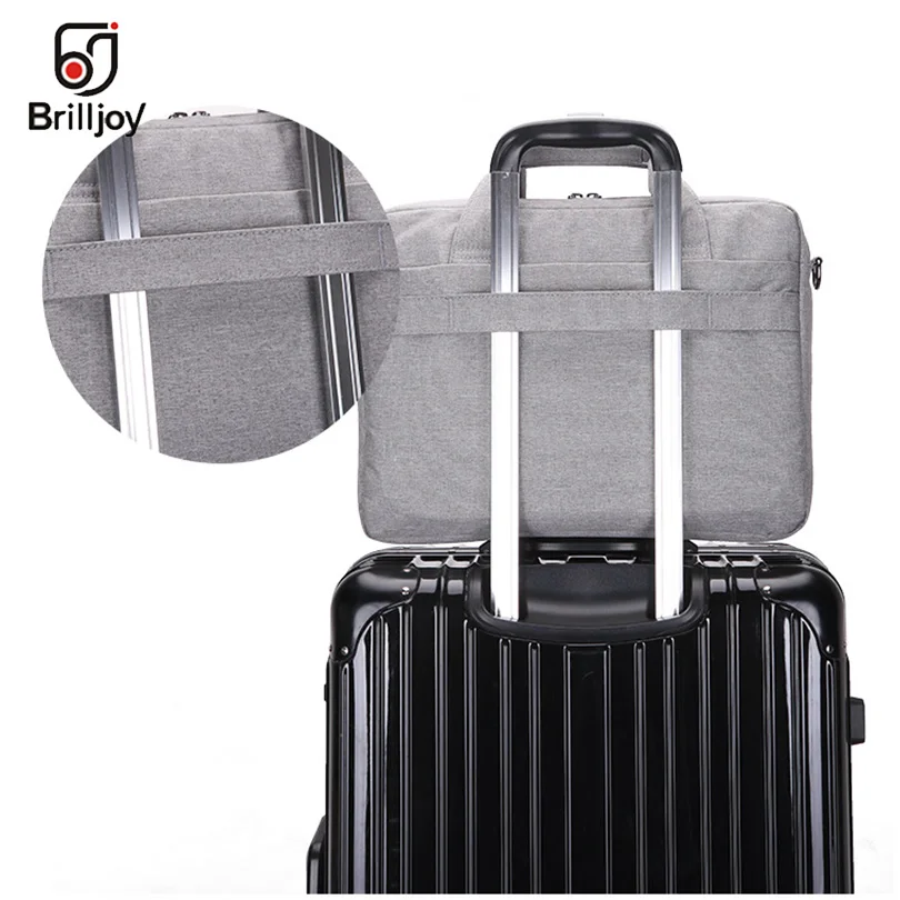 Brilljoy Men Women Travel Briefcase Bussiness Notebook Bag for Large Capacity Laptop Handbag for 14 15 Inch Macbook Pro Dell PC