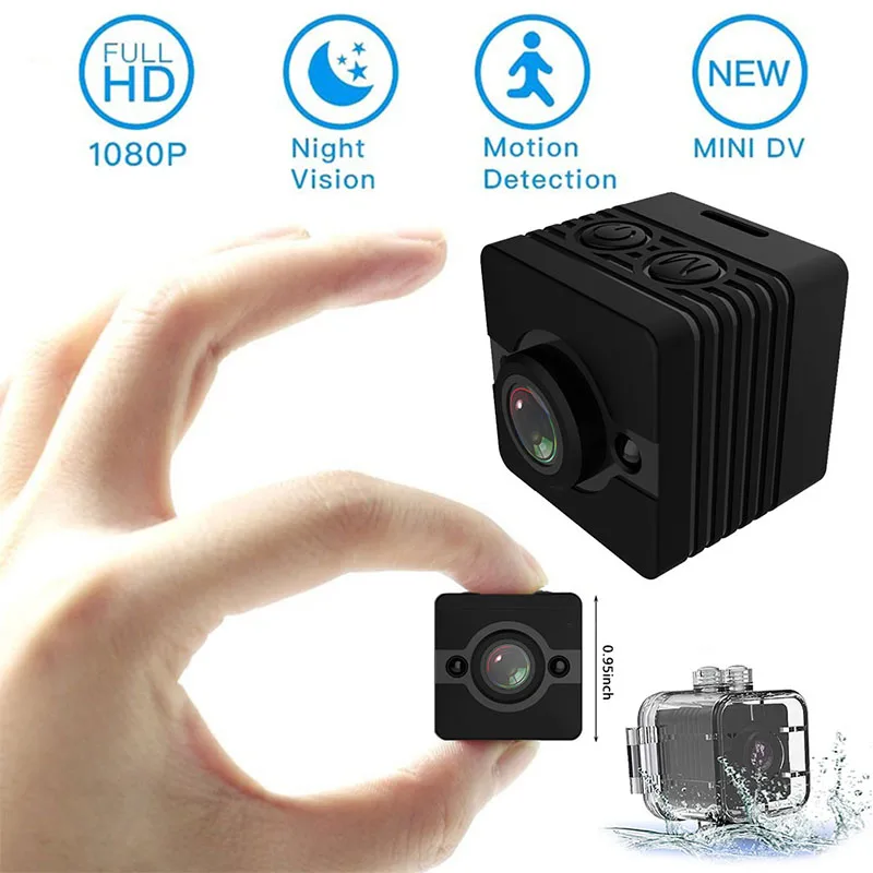 Дайвинг Micro Cam SQ12 FULL HD 1080 P ИК ночного видения водонепроницаемый корпус видео рекордер велосипедный спортивный шлем цифровая Карманная камера