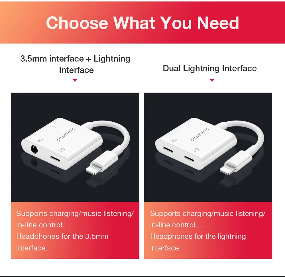 Адаптер Lightning для устройства 3,5 мм 2 в 1 разъем для наушников разветвитель AUX для iPhone Макс XR 7 8 плюс Xs, цвета в ассортименте аудио