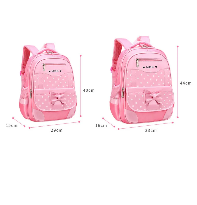 2 шт./компл. детские школьные сумки для девочек Школьный рюкзак для детей «Горошек», женские школьные сумки, школьные рюкзаки, Детские Водонепроницаемый Начальная Школа Рюкзак
