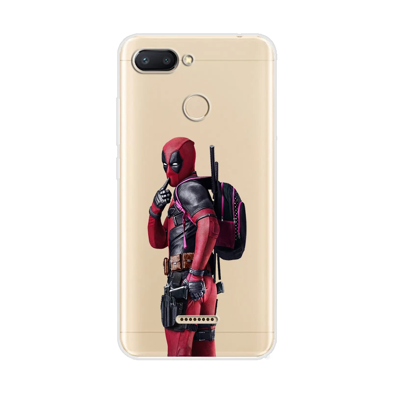 ciciber Cover For Xiaomi Redmi 6 5 4 3 A X S Plus Pro S2 Phone Cases Note 7 Soft TPU Marvel Deadpool |