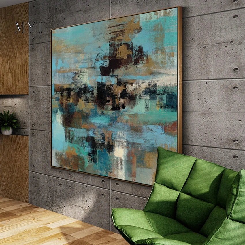 

Large sizes Handpainted Oil Painting On Canvas modren Abstract light color landscape Wall Art Living Room home Decor Pictures