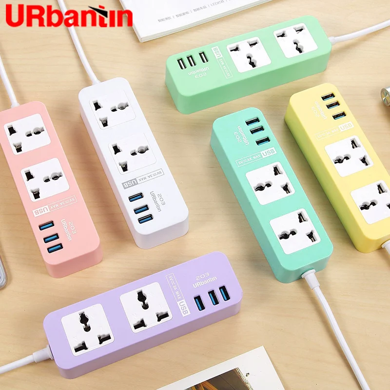 Urbantin блок питания удлинитель USB розетка умная Универсальная Розетка Быстрая