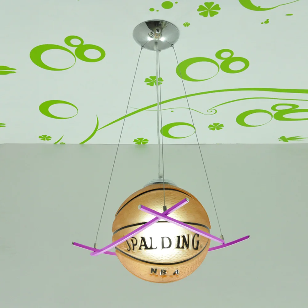 Подвесной светильник в спальню для мальчиков подвесной виде баскетбольного мяча