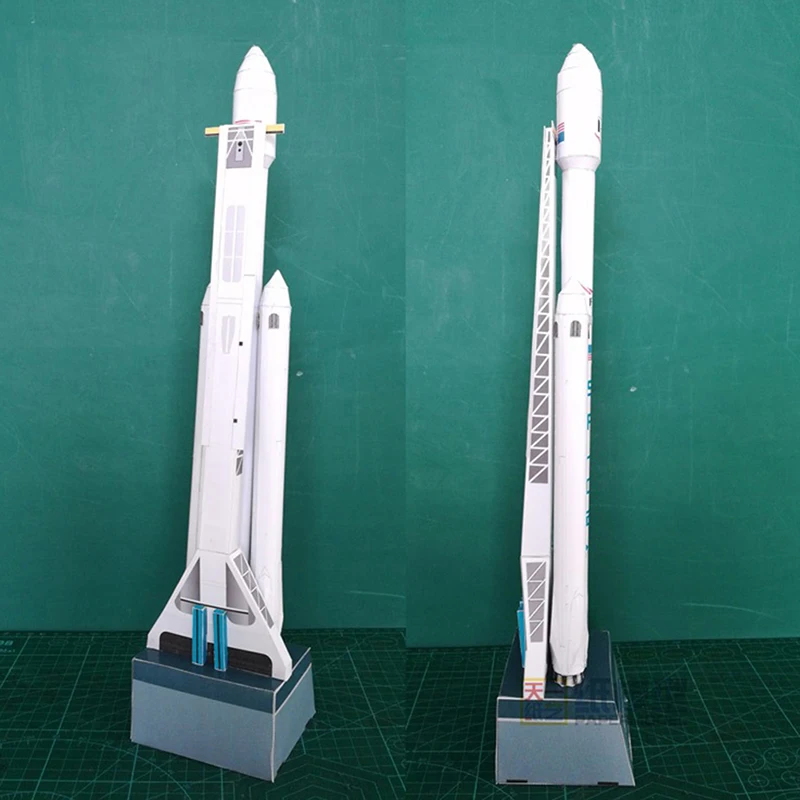 

42cm 1:160 SpaceX Falcon Heavy-duty Rocket 3D Paper Model Puzzle Student Hand Class DIY Space Papermodel Origami Toy