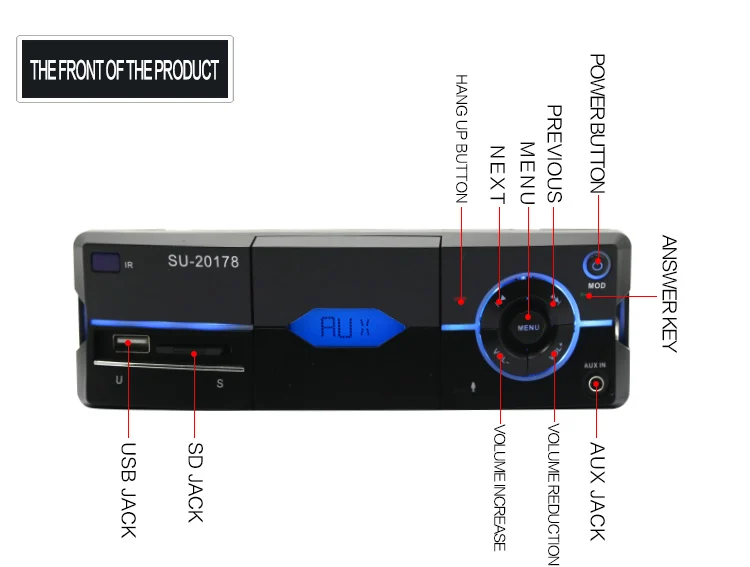 Автомагнитола 1 Din с поддержкой Bluetooth MP3 FM Aux | Автомобили и мотоциклы