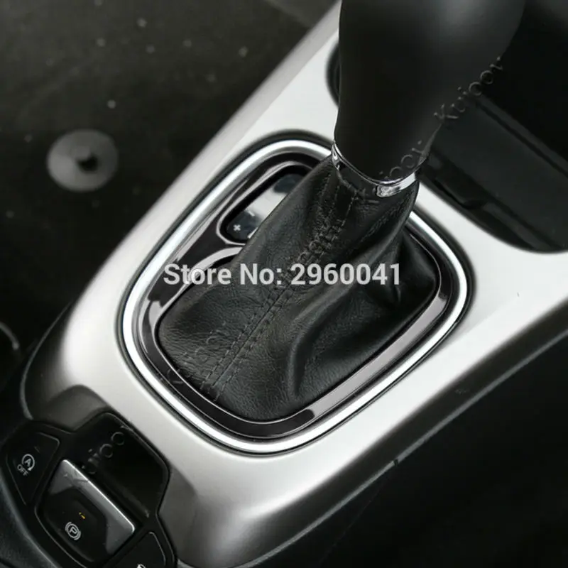 Black ABS Car Interior Gear Shifter Panel Shift Knob Covers Frame Trim Fits For Jeep Compass 2017+ | Автомобили и мотоциклы