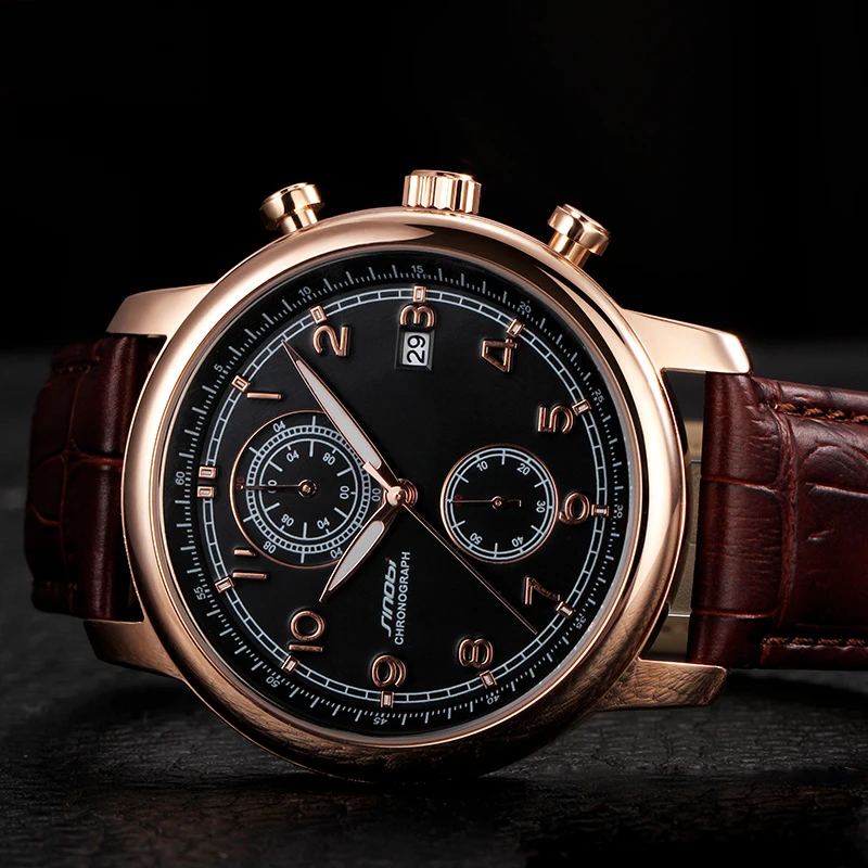 Часы наручные SINOBI Мужские с автоматической датой Брендовые спортивные | Наручные