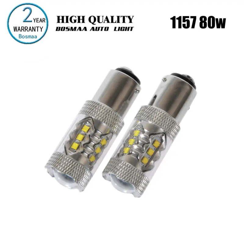 

2PCS BAZ15D 80W with chips LED High Power Free Turn Signal Backup Light Brake Light Driving Lamp Car Led Bulbs