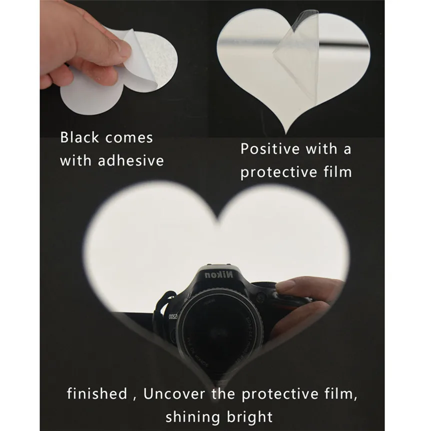 Зеркальные виниловые 3D наклейки современные с золотым цветком для украшения