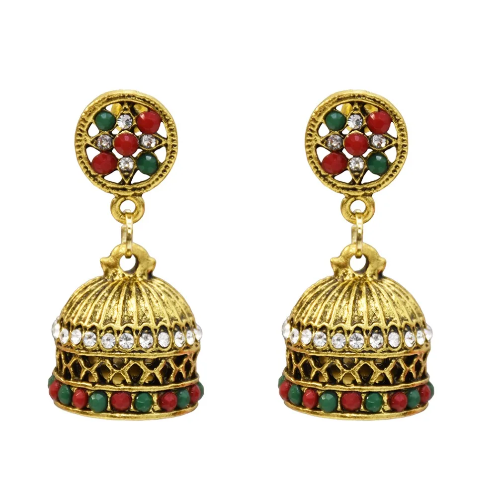 Индийский Jhumki Jhumka длинные висячие серьги для женщин в стиле Бохо племенной